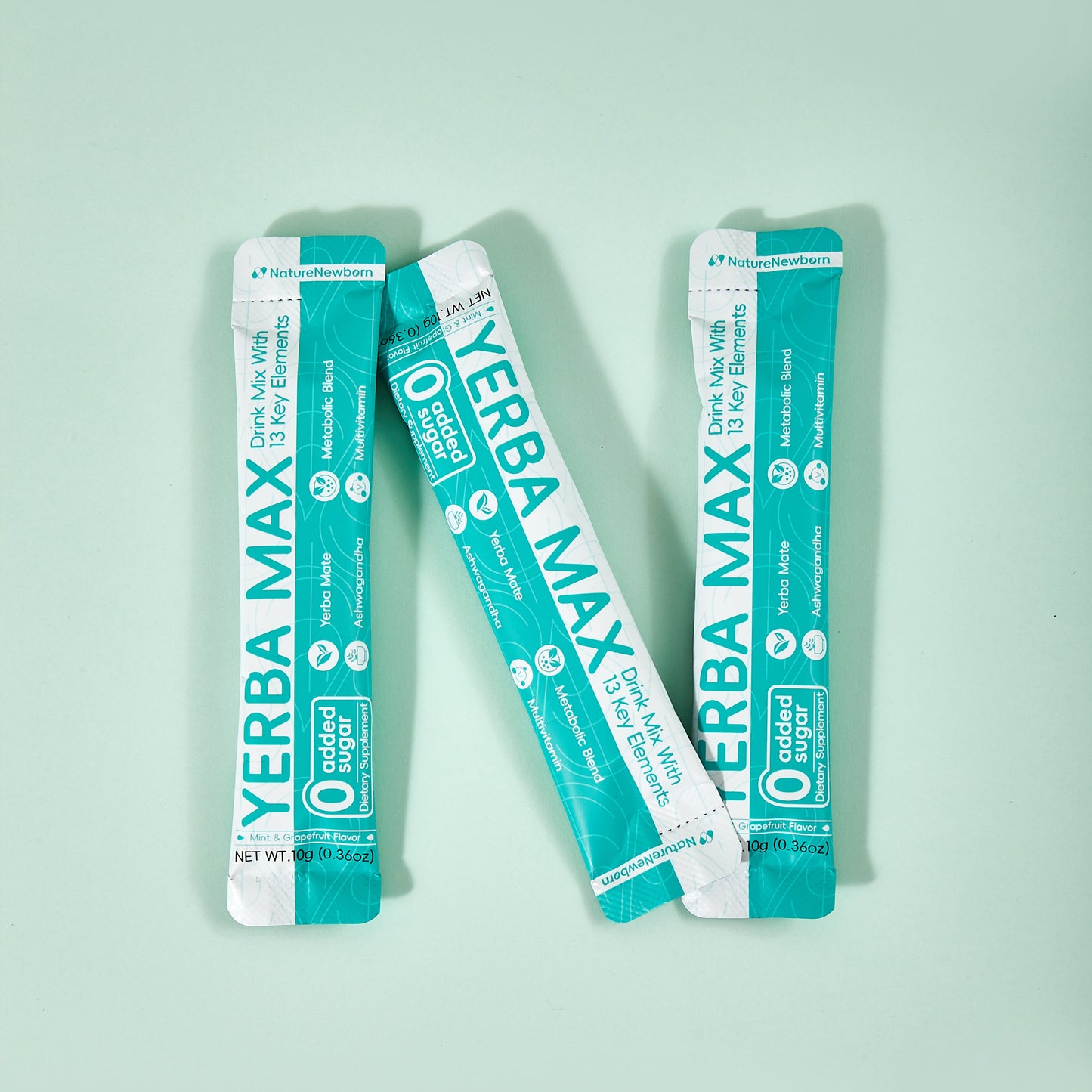 Yerba Max Drink Mix With 13 Key Elements| 0 Added Sugar| 100% All Natural Ingredients| 20 Sticks| Instant Drink Powder| Metabolism and Gut Health Made Simple