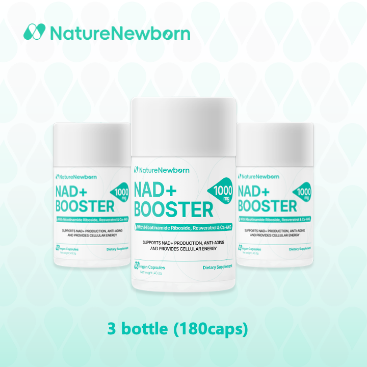 NAD+ Booster| 1000mg High Purity NAD+ Supplement for Triple Anti-Aging, Energy, Focus| 60 Count| Vitamin & Wellness Dietary Supplement