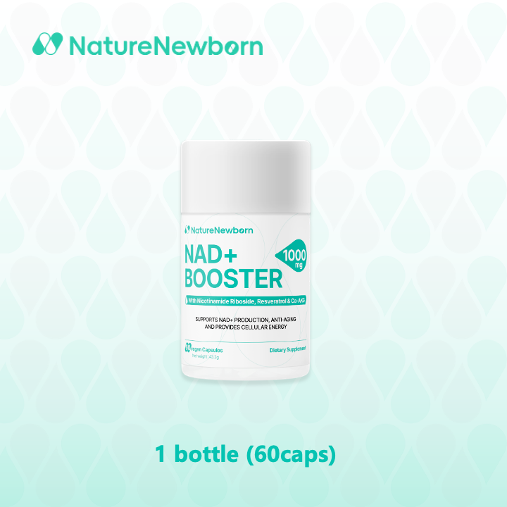 NAD+ Booster| 1000mg High Purity NAD+ Supplement for Triple Anti-Aging, Energy, Focus| 60 Count| Vitamin & Wellness Dietary Supplement