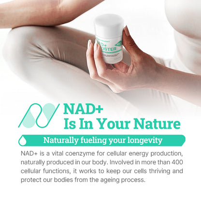 NAD+ Booster High Purity NAD+ Supplement for Triple Anti-Aging, Energy, Focus - 60 Count - Vitamin & Wellness Dietary Healthcare Edible Nutrition Fitness